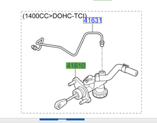 Kia Venga 2009-2011 Clutch Master Cylinder