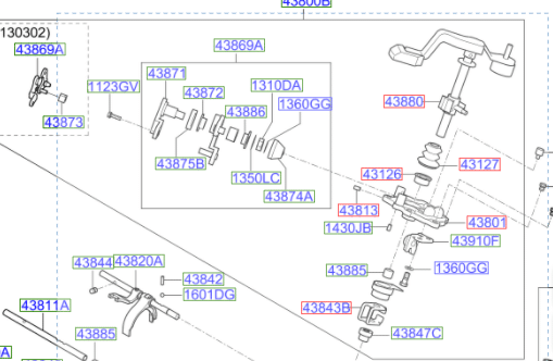 4380002520.png Kia Rio 2012-2014 LEVER COMPLETE – CONTROL - Image 1