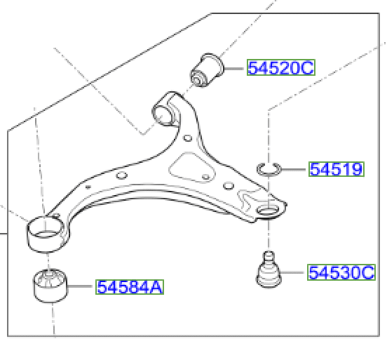 545002P000.png Sorento Both Front Lower Suspension Arms 2009-2012 - Image 1
