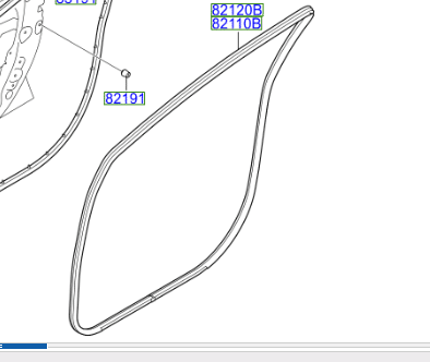 KIA CEED 5 Door Body Side Door Seal   2012-2015