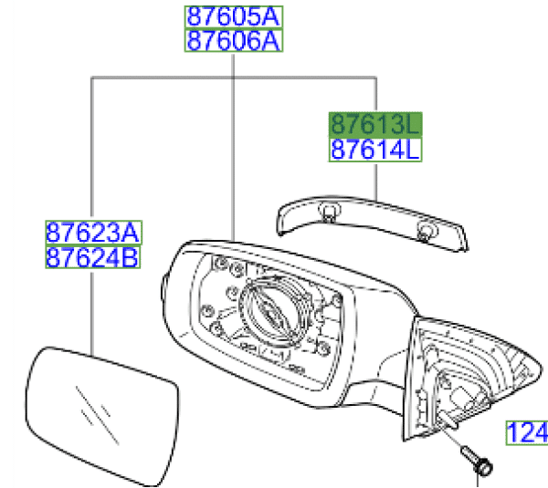 876132P000-600x535-1.png Sorento Off Side Mirror Indicator Repeater Light 2009-2015 - Image 1