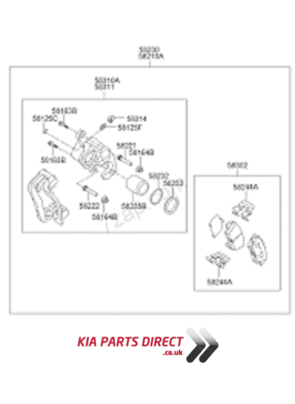 Soul Near Side Front Brake Caliper 2009-2013