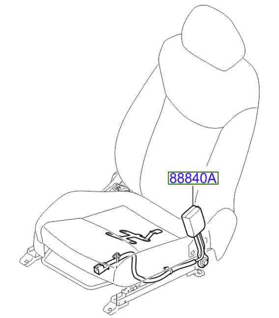 buckle.png Kia Sportage (2010-2015) Drivers Front Seat Belt Buckle - Image 1