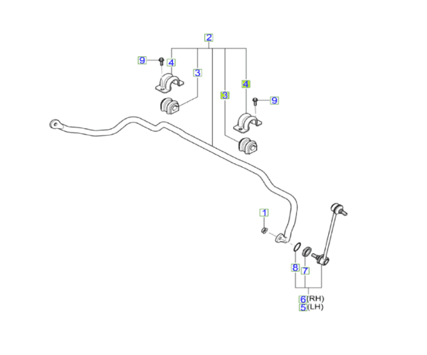 bush-600x499-1.png Kia Picanto (2004-2011) Front Antiroll Bar Bush + Clamp - Image 1