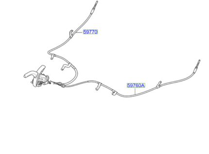 Kia Soul 2016-2018 Hand brake cables