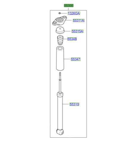 carensshockabsorber.png Kia Carens 2014-2016 Rear Shock Absorber - Image 1