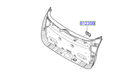Kia Sportage 2018-2021 Tailgate Emergency Release Cover