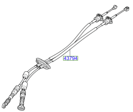 Kia Sportage 2016-2018 6 Speed Manual Gear Cables