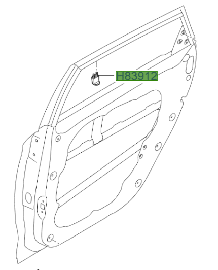 Kia Carens 2016-2018 Rear Curtain Hook