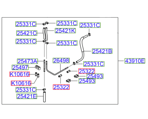 hose-10-600x484-1.png Kia Sedona (2006-2012) Transmission Cooler/Radiator Hoses - Image 1