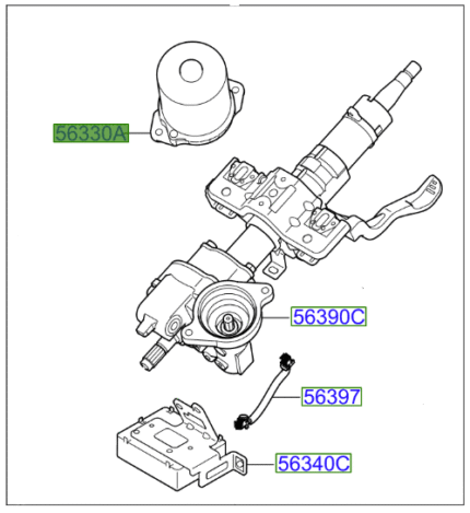 Kia Rio 2011-2014 Power Steering Motor