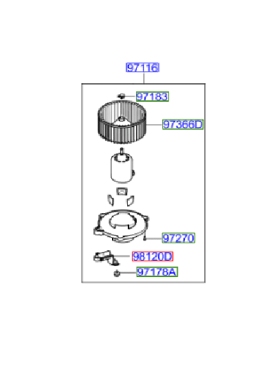 Kia Sportage 2005-2010 Heater Blower Motor