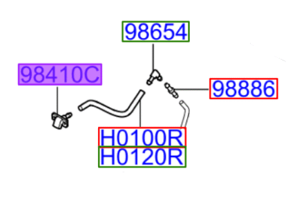 Kia Sportage 2015-2021 Rear Washer Jet