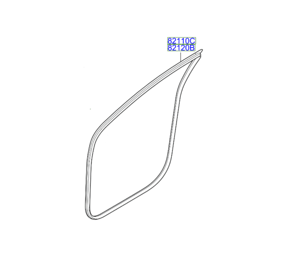 seal-1-600x526-1.png Kia Sportage 2013-2016 Front Door Seal (Frame) - Image 1