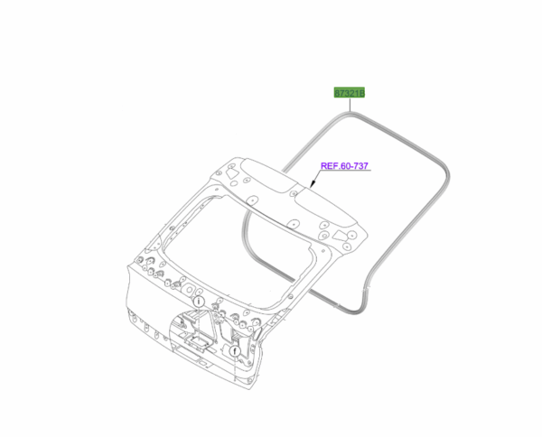 sesl-600x484-1.png Kia EV6 Rear Tailgate Aperture Seal - Image 1