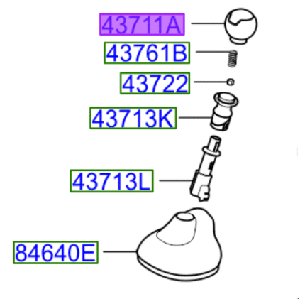 Kia Soul 2014-2019 6 Speed Gear Knob