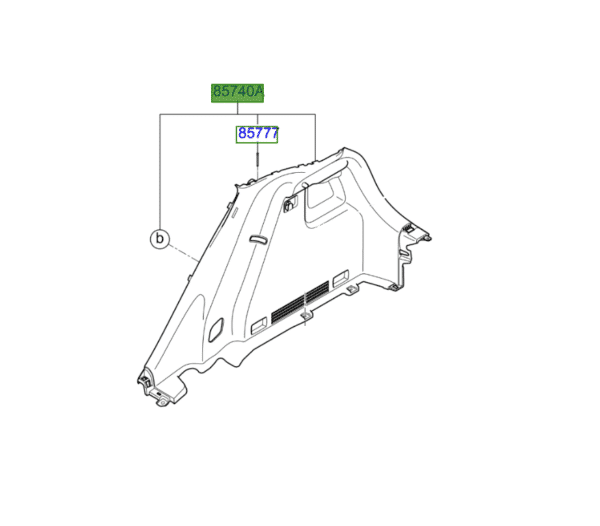 trim-9-600x526-1.png Kia Rio 2017-Present Offside Rear Luggage Compartment Trim - Image 1